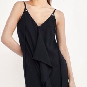 Massimo Dutti Black Midi Dress